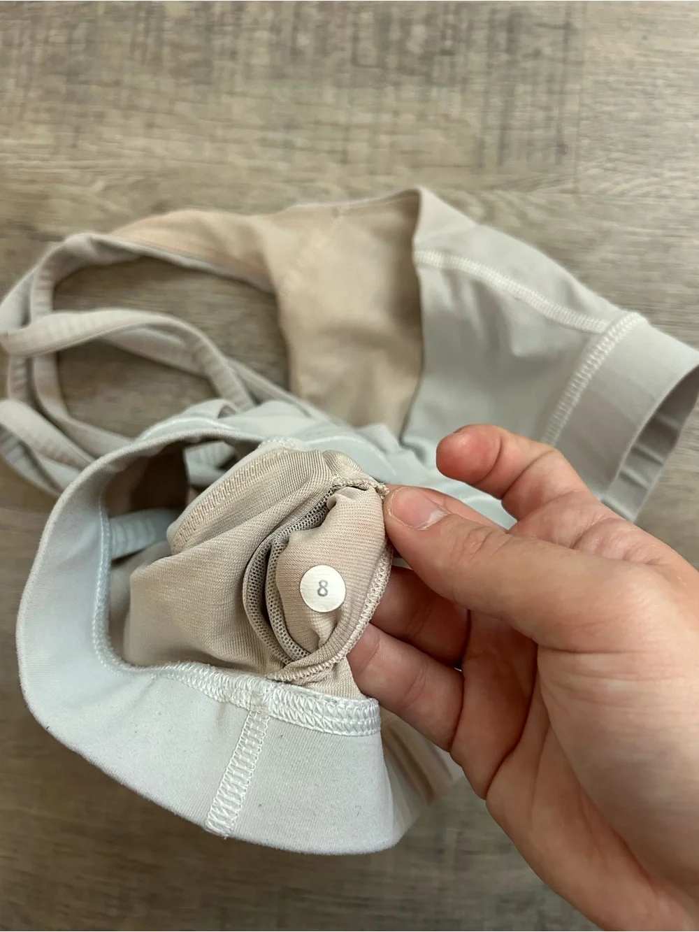 Lululemon Energy Bra Longline White / Light Gray - Size 8
